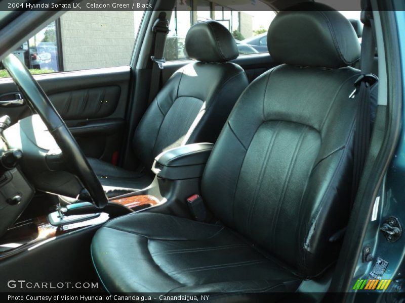 Celadon Green / Black 2004 Hyundai Sonata LX