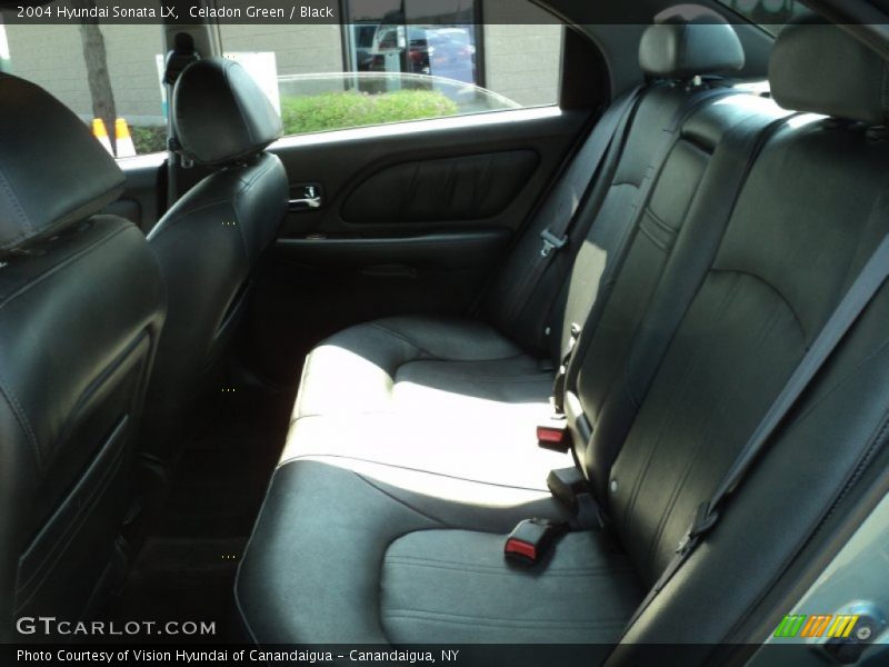 Celadon Green / Black 2004 Hyundai Sonata LX