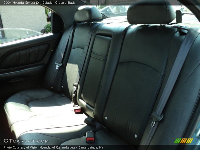 Celadon Green / Black 2004 Hyundai Sonata LX