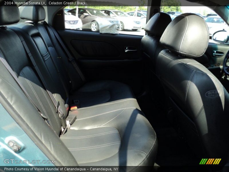 Celadon Green / Black 2004 Hyundai Sonata LX