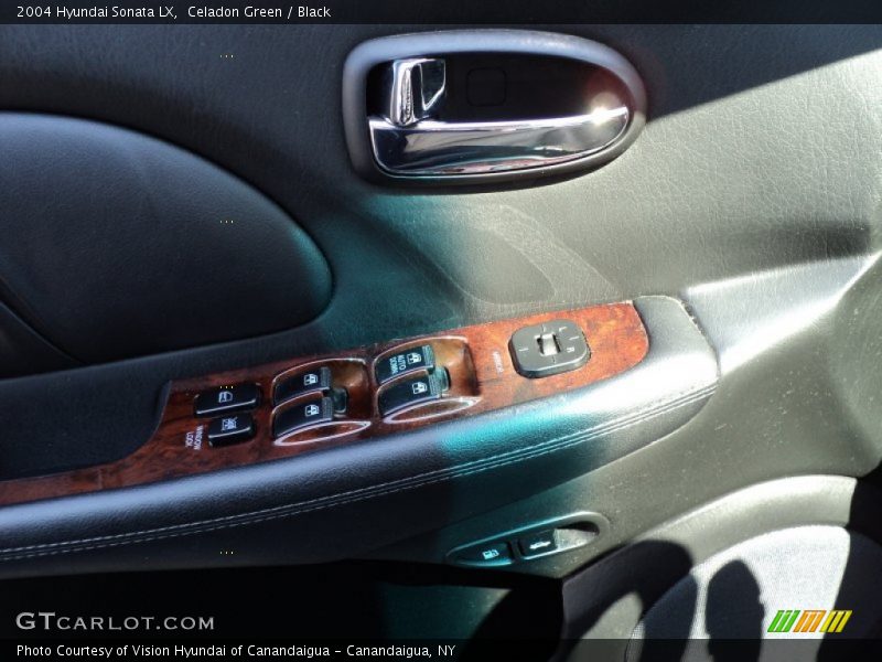 Celadon Green / Black 2004 Hyundai Sonata LX