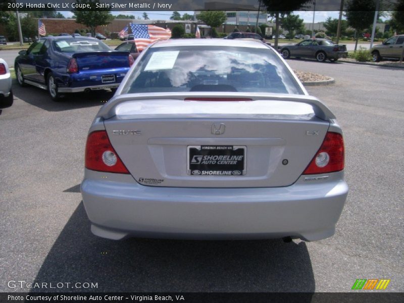 Satin Silver Metallic / Ivory 2005 Honda Civic LX Coupe