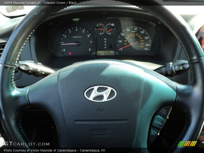 Celadon Green / Black 2004 Hyundai Sonata LX