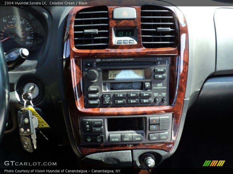 Celadon Green / Black 2004 Hyundai Sonata LX