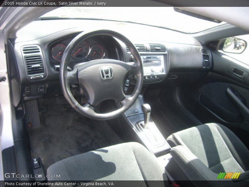Satin Silver Metallic / Ivory 2005 Honda Civic LX Coupe
