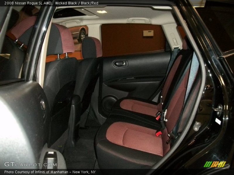 Wicked Black / Black/Red 2008 Nissan Rogue SL AWD