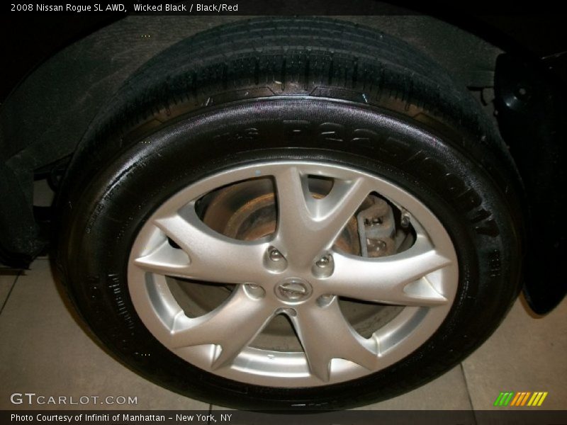Wicked Black / Black/Red 2008 Nissan Rogue SL AWD