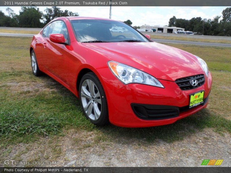 Tsukuba Red / Black Cloth 2011 Hyundai Genesis Coupe 2.0T Premium