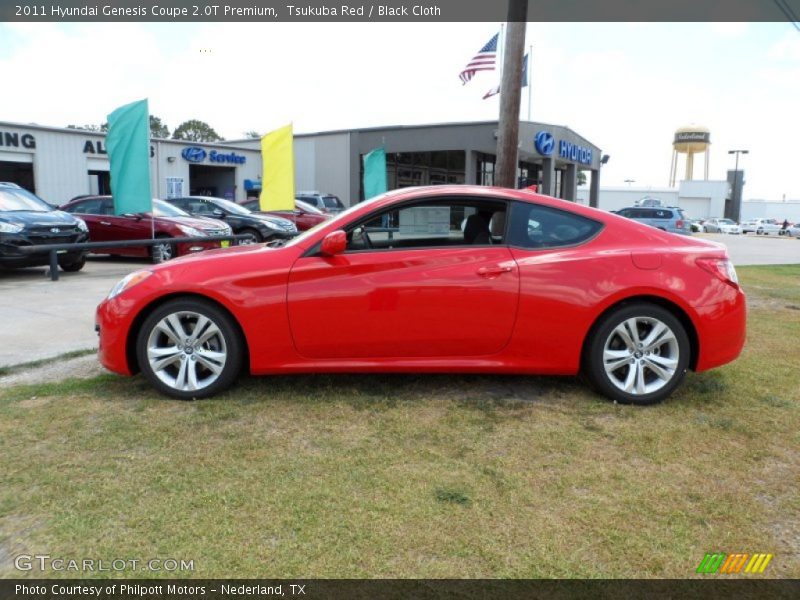 Tsukuba Red / Black Cloth 2011 Hyundai Genesis Coupe 2.0T Premium