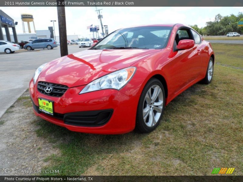 Tsukuba Red / Black Cloth 2011 Hyundai Genesis Coupe 2.0T Premium