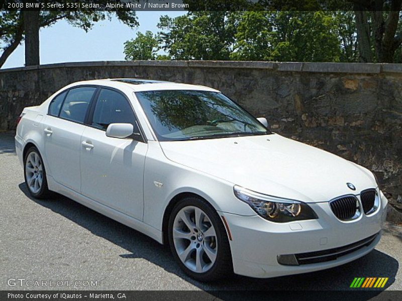 Alpine White / Natural Brown 2008 BMW 5 Series 535i Sedan