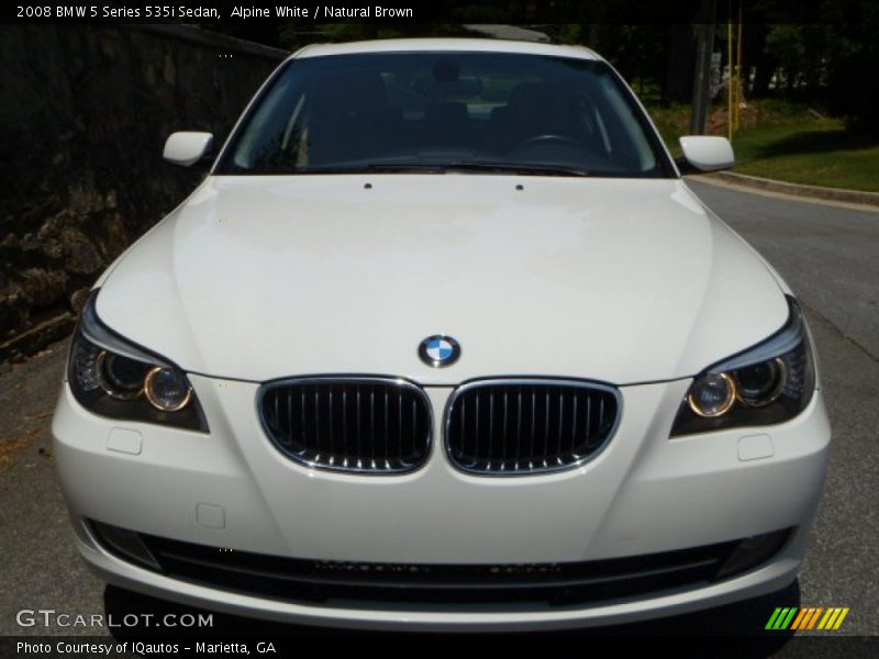 Alpine White / Natural Brown 2008 BMW 5 Series 535i Sedan