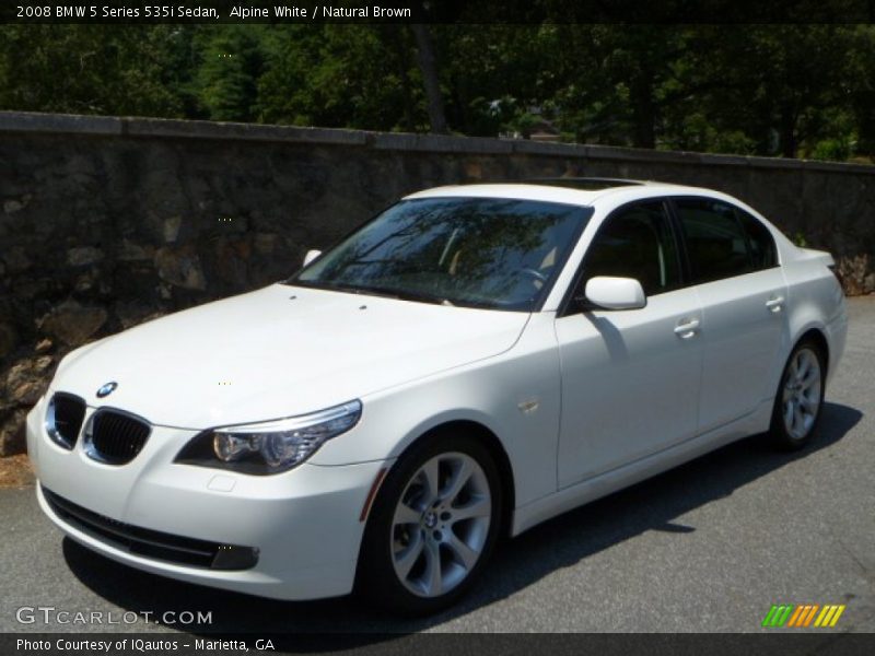 Alpine White / Natural Brown 2008 BMW 5 Series 535i Sedan