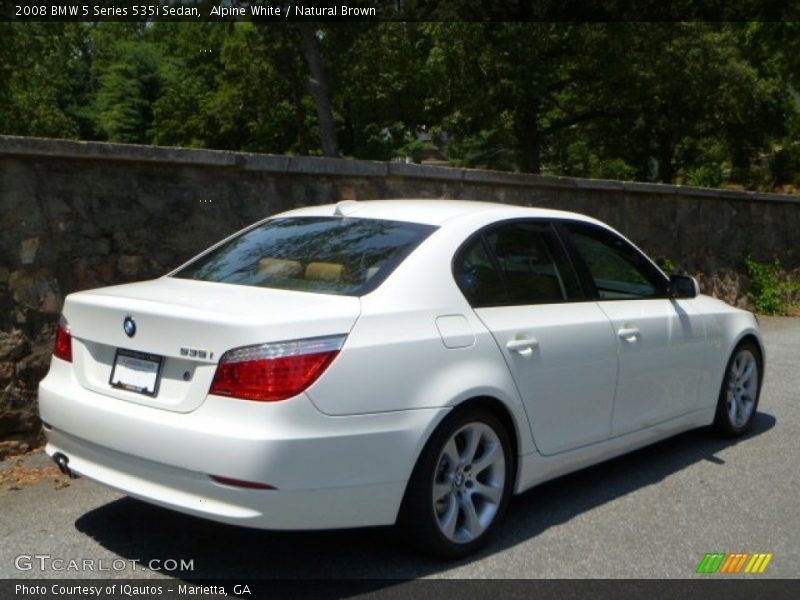 Alpine White / Natural Brown 2008 BMW 5 Series 535i Sedan