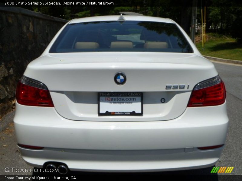 Alpine White / Natural Brown 2008 BMW 5 Series 535i Sedan