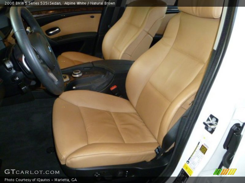 Alpine White / Natural Brown 2008 BMW 5 Series 535i Sedan