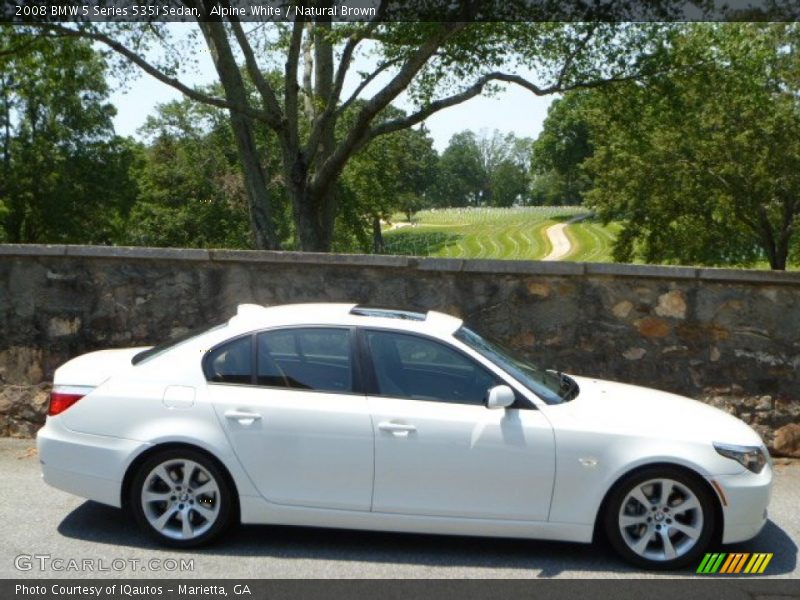 Alpine White / Natural Brown 2008 BMW 5 Series 535i Sedan