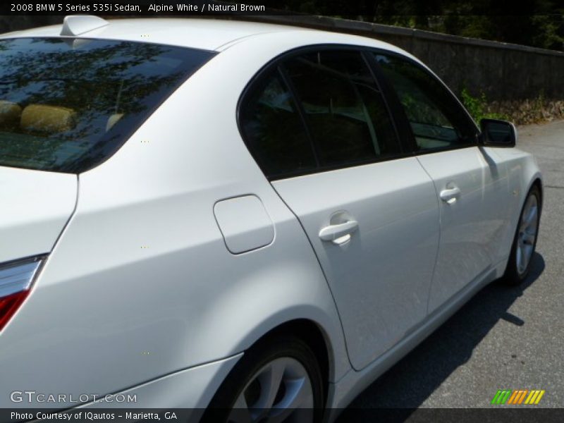 Alpine White / Natural Brown 2008 BMW 5 Series 535i Sedan