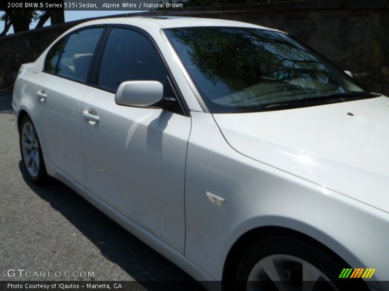 Alpine White / Natural Brown 2008 BMW 5 Series 535i Sedan