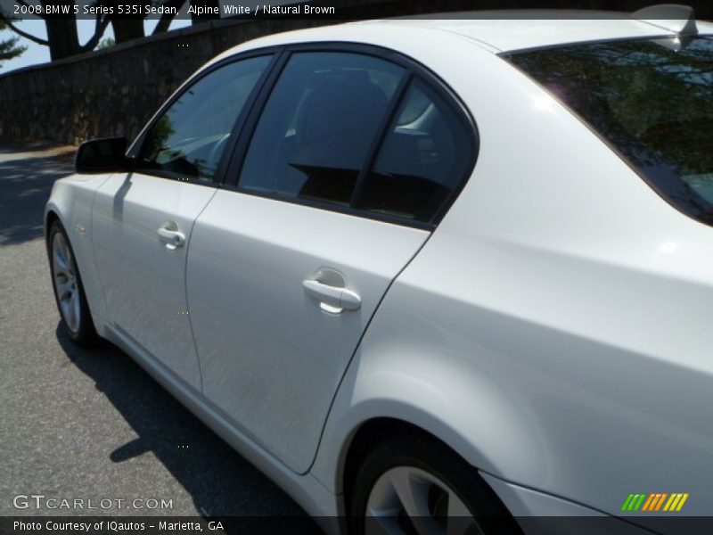 Alpine White / Natural Brown 2008 BMW 5 Series 535i Sedan