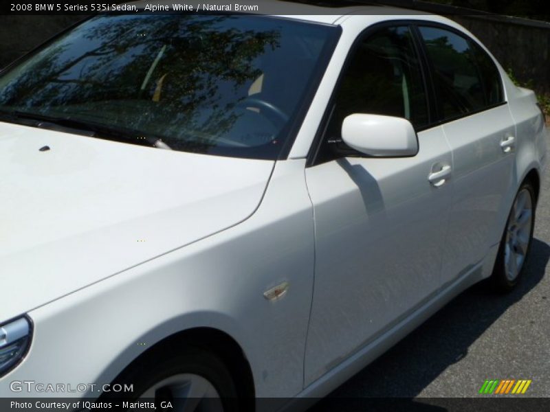 Alpine White / Natural Brown 2008 BMW 5 Series 535i Sedan