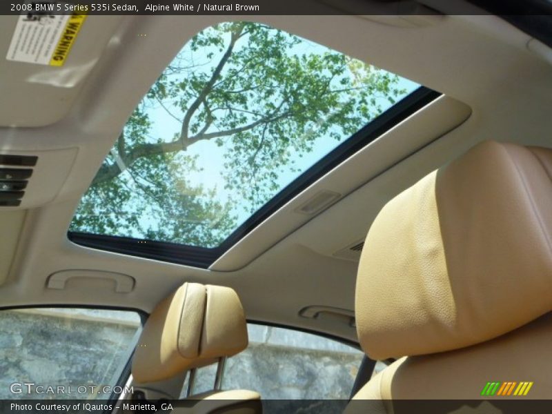 Alpine White / Natural Brown 2008 BMW 5 Series 535i Sedan