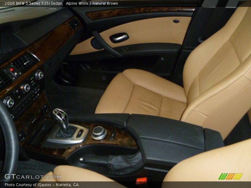 Alpine White / Natural Brown 2008 BMW 5 Series 535i Sedan
