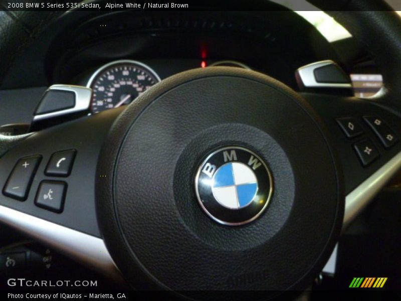 Alpine White / Natural Brown 2008 BMW 5 Series 535i Sedan