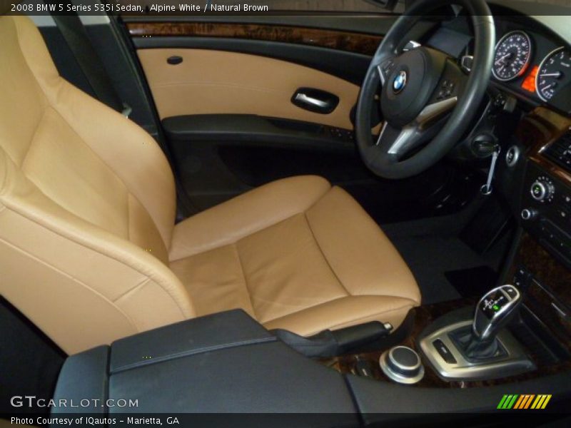 Alpine White / Natural Brown 2008 BMW 5 Series 535i Sedan