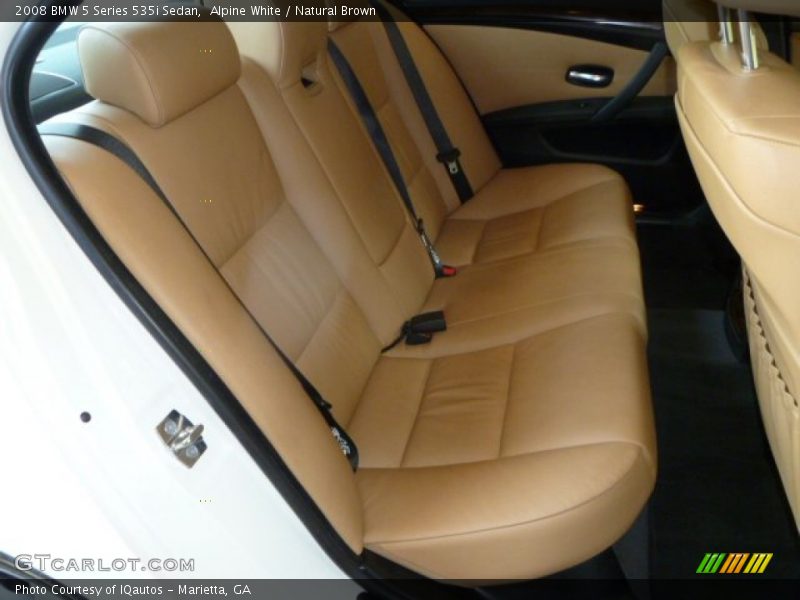 Alpine White / Natural Brown 2008 BMW 5 Series 535i Sedan