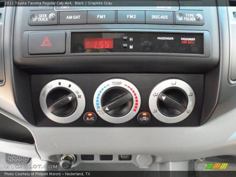 Controls of 2011 Tacoma Regular Cab 4x4