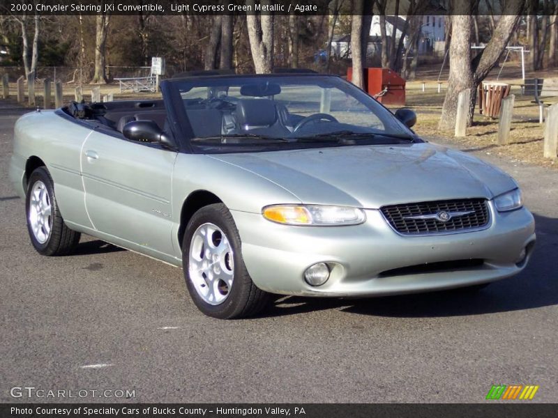 Light Cypress Green Metallic / Agate 2000 Chrysler Sebring JXi Convertible