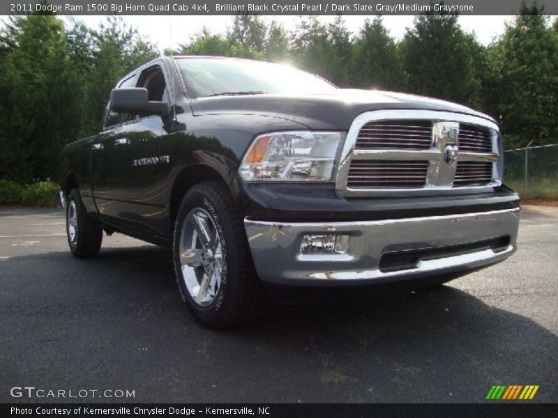 Brilliant Black Crystal Pearl / Dark Slate Gray/Medium Graystone 2011 Dodge Ram 1500 Big Horn Quad Cab 4x4