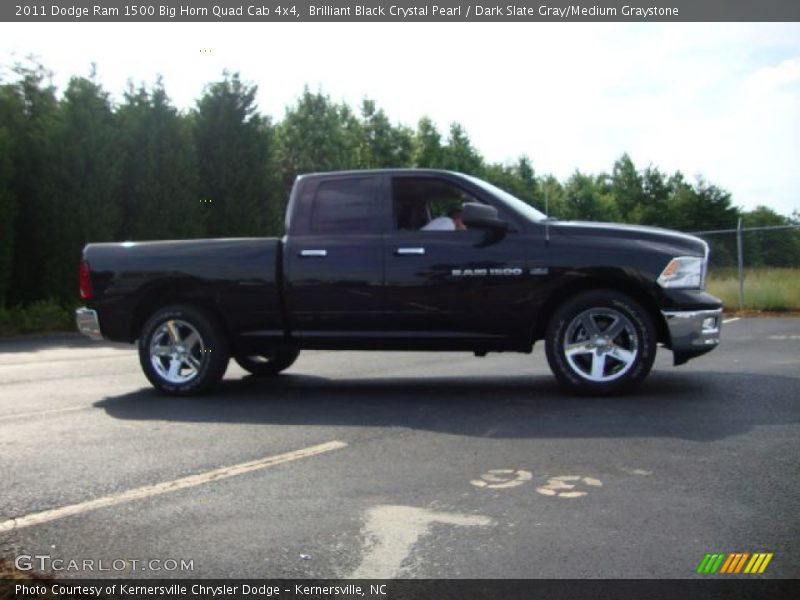 Brilliant Black Crystal Pearl / Dark Slate Gray/Medium Graystone 2011 Dodge Ram 1500 Big Horn Quad Cab 4x4