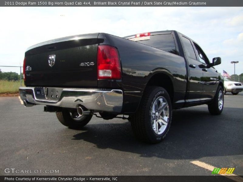 Brilliant Black Crystal Pearl / Dark Slate Gray/Medium Graystone 2011 Dodge Ram 1500 Big Horn Quad Cab 4x4