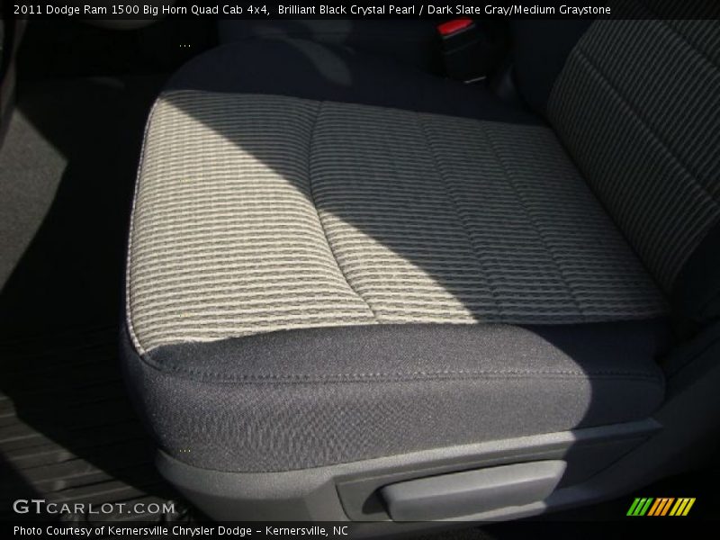 Brilliant Black Crystal Pearl / Dark Slate Gray/Medium Graystone 2011 Dodge Ram 1500 Big Horn Quad Cab 4x4