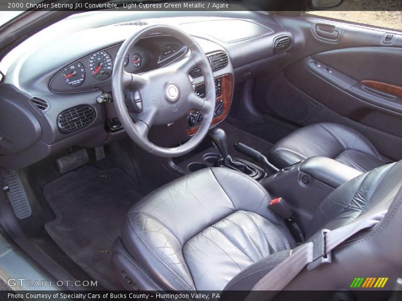 Light Cypress Green Metallic / Agate 2000 Chrysler Sebring JXi Convertible