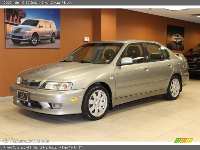 Silver Crystal / Black 2002 Infiniti G 20 Sedan