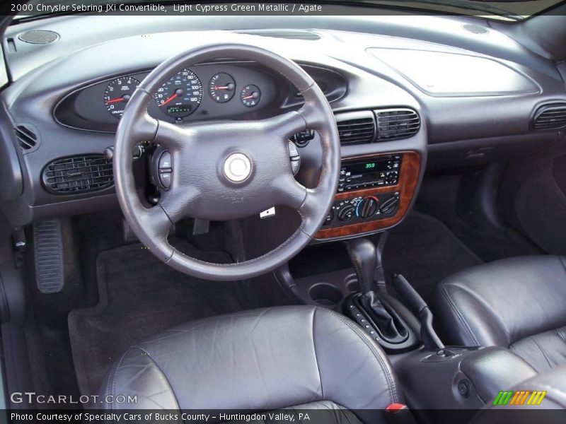 Light Cypress Green Metallic / Agate 2000 Chrysler Sebring JXi Convertible