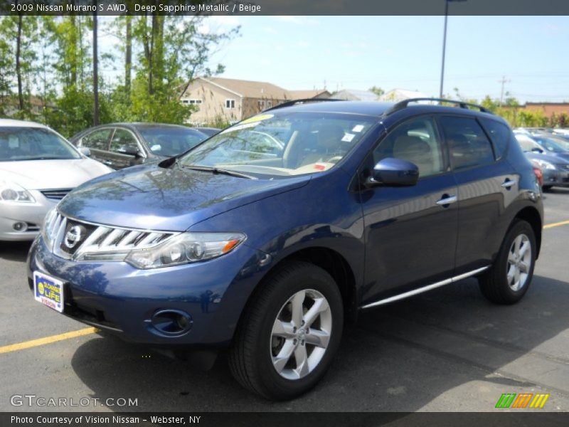 Deep Sapphire Metallic / Beige 2009 Nissan Murano S AWD