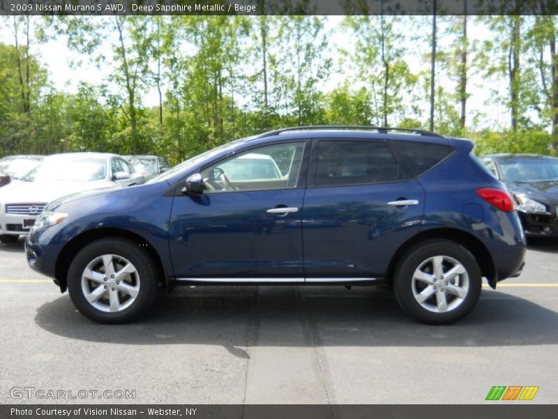 Deep Sapphire Metallic / Beige 2009 Nissan Murano S AWD