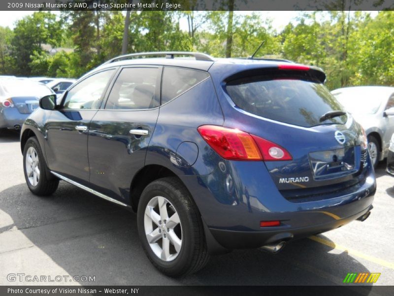 Deep Sapphire Metallic / Beige 2009 Nissan Murano S AWD