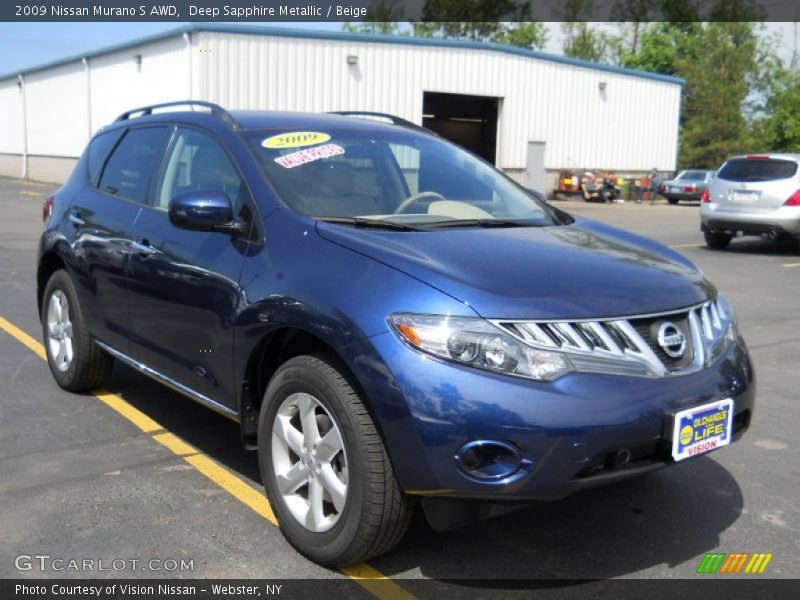 Deep Sapphire Metallic / Beige 2009 Nissan Murano S AWD