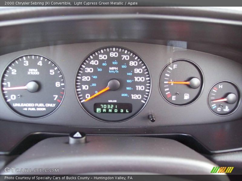 Light Cypress Green Metallic / Agate 2000 Chrysler Sebring JXi Convertible