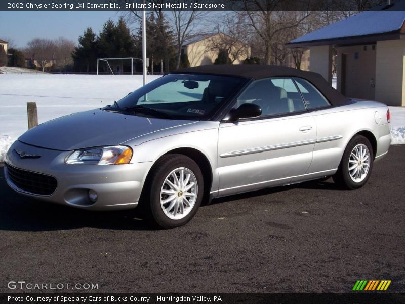 Brilliant Silver Metallic / Sandstone 2002 Chrysler Sebring LXi Convertible