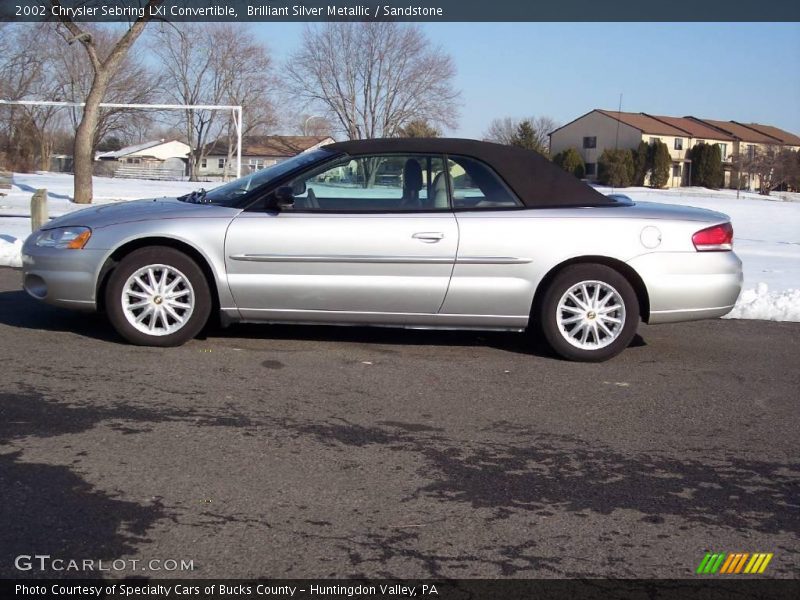 Brilliant Silver Metallic / Sandstone 2002 Chrysler Sebring LXi Convertible