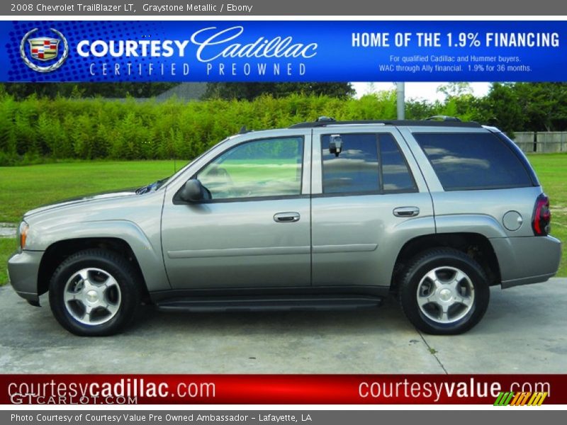 Graystone Metallic / Ebony 2008 Chevrolet TrailBlazer LT