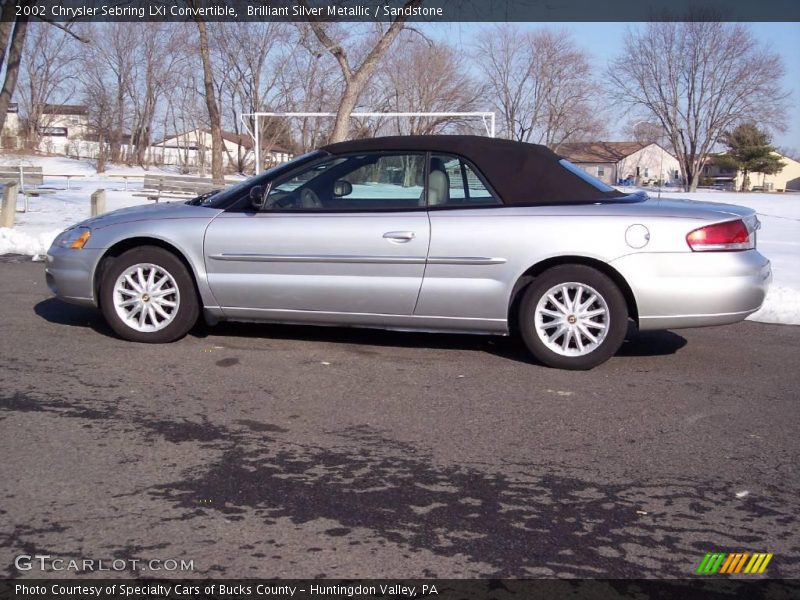 Brilliant Silver Metallic / Sandstone 2002 Chrysler Sebring LXi Convertible