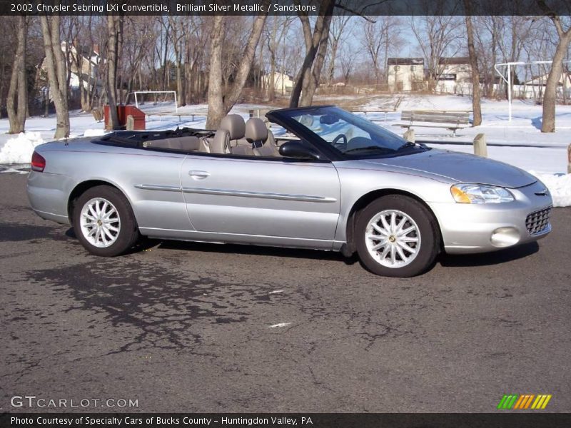 Brilliant Silver Metallic / Sandstone 2002 Chrysler Sebring LXi Convertible