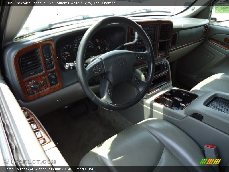 Summit White / Gray/Dark Charcoal 2005 Chevrolet Tahoe LS 4x4